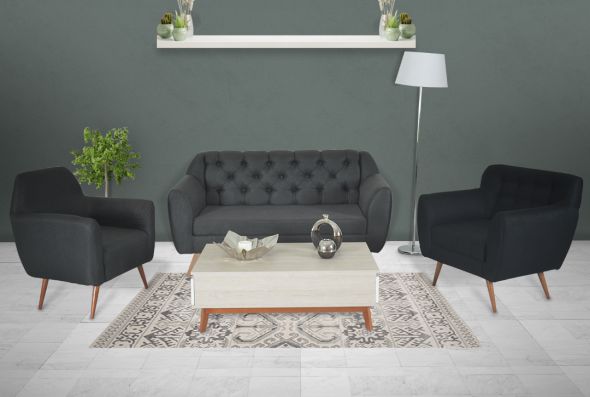 sofá provenza + silla oikos + silla menfis + mesa provenza