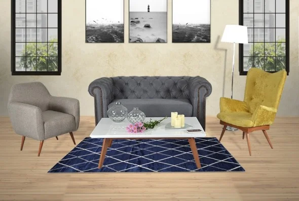 sofá london + silla menfis + silla cassoni + mesa oikos