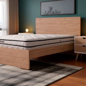 cama berlutti 140 + colchón hypnos + nochero oikos