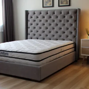 cama provenza 140 + colchón hypnos + nochero oikos