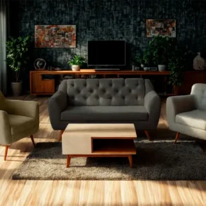 sofá provenza+1 silla menfis +1 silla oikos + mesa damara