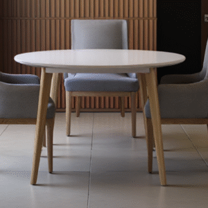 comedor piazza con sillas azurro