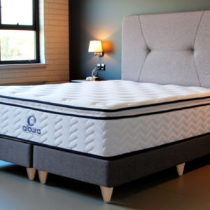 colchón light premium + cabecero moderno + somier