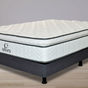 colchón clínico resortado + base somier pata metálica 100×190